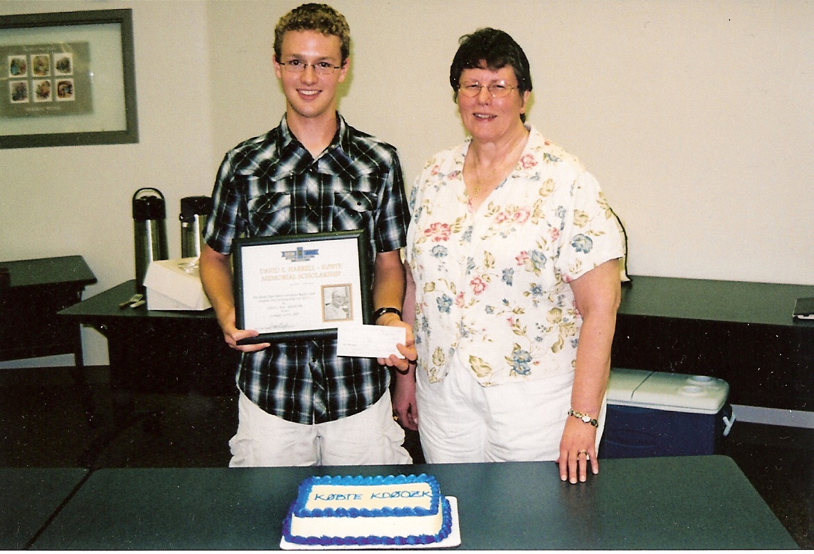 Caleb Boe KD0OZK and Mrs. Jenny Harrell